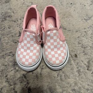 Vans Kids Pink and White Checkered Sneakers